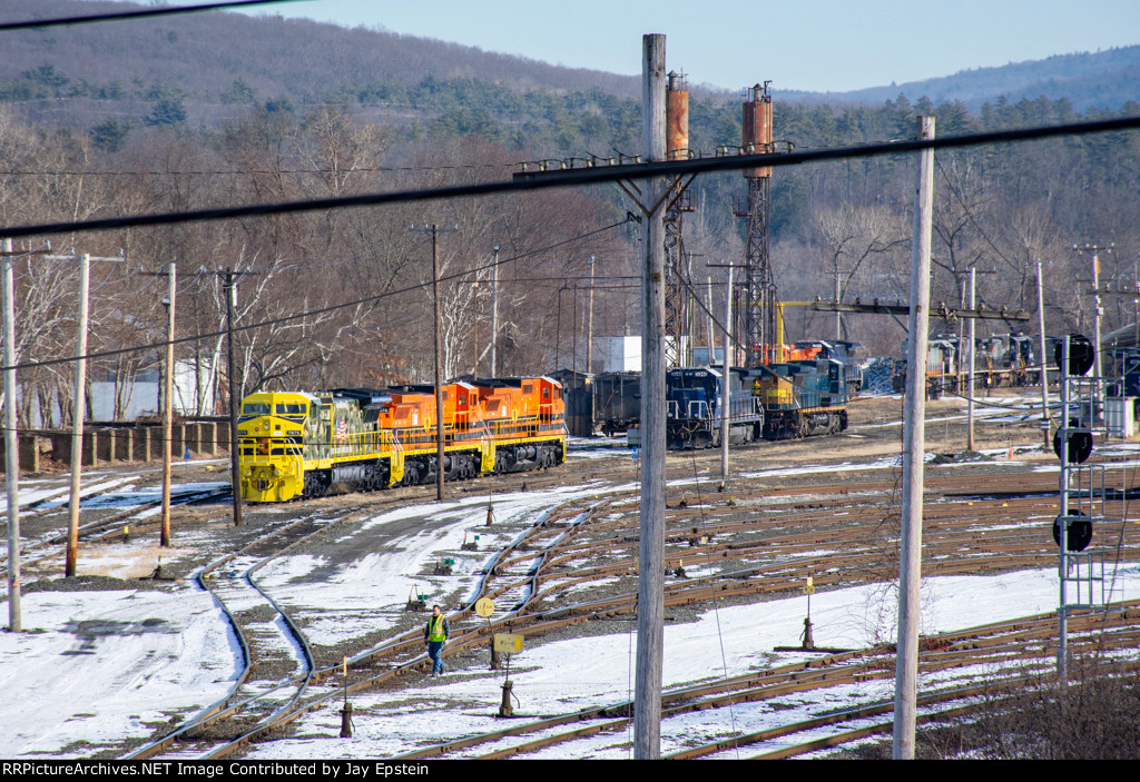 East Deerfield Yard Engine Facility from the Railfan Bridge 